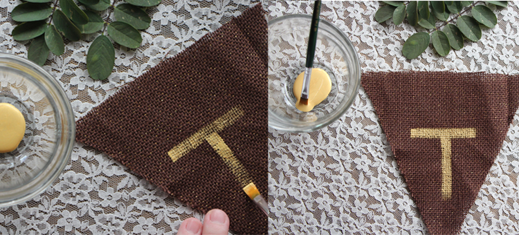 DIY Burlap Bunting via Needles + Leaves :: Thanksgiving Decorations :: Succulents :: Home Decor